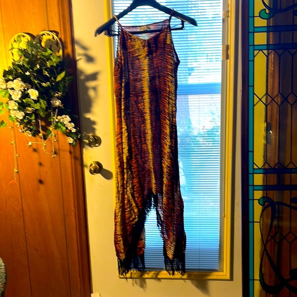 Large size summer dress below the knee and long. Very good condition. - Picture 1 of 2